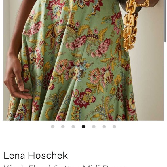 Lena Hoschek Kiosk Floral Cotton Midi - Picture 2 of 3
